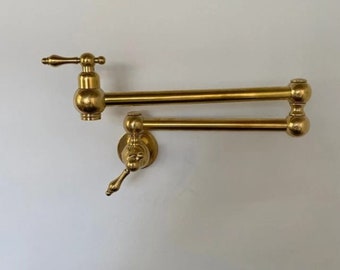 Brass Pot Filler Faucet: Wall Mounted 360 Swivel Kitchen Faucet
