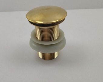 Solid Unlacquered brass sink drain , Solid Brass Drain, Pop Up Drain