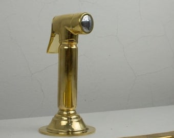 Unlacquered Brass Kitchen Sprayer, Handmade Sprayer With High Pressure