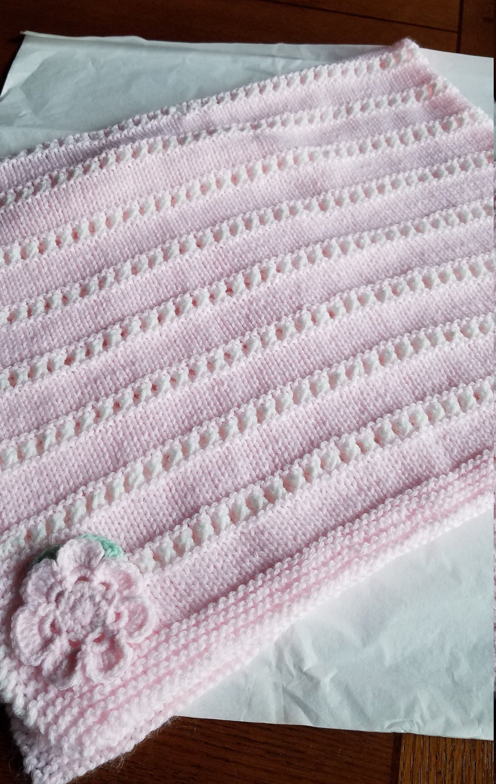 Beautiful Knitted Baby Pink Baby Blanket 'Soft as a Etsy