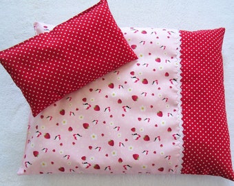 Doll bedding, pillow and blanket set