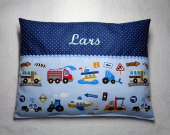 Name pillows, cuddly pillows, decorative pillows vehicles including names