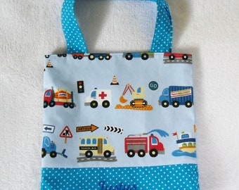 Children's bag, children's bag with name (with inner lining)