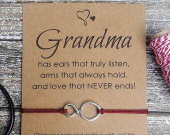 Grandma Gift • Grandma Bracelet • Grandmother Gifts • Friendship Bracelet • Nana Gift Granny • Personalized Gift For Grandma Gift for Nonna