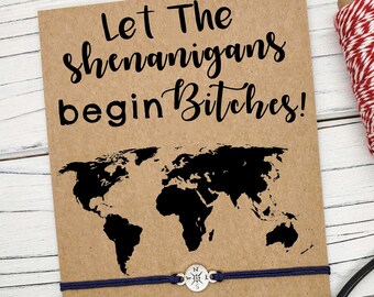 Let The Shenanigans Begin Bracelet • Girls Trip Wish Bracelet • Girls Weekend • Girls Trip Gift • Girls Getaway • Bachelorette Party Gift