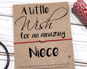 Niece Gift • Wish Bracelet • Gift for Niece • Niece Birthday Gift • A little Wish For an Amazing Niece Bracelet • Succulent Gift Box