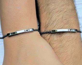 Long Distance Relationship Gift for Boyfriend, Couple Gift Valentines Day Gift for Him, Boyfriend Gift, Coordinate Bracelet for Men Bracelet