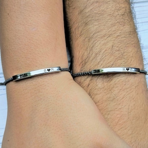 Long Distance Relationship Gift for Boyfriend, Couple Gift Valentines Day Gift for Him, Boyfriend Gift, Coordinate Bracelet for Men Bracelet
