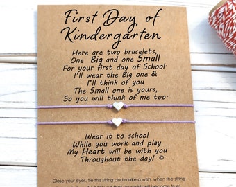 Kindergarten Bracelet First Day of Kindergarten Bracelet Mother