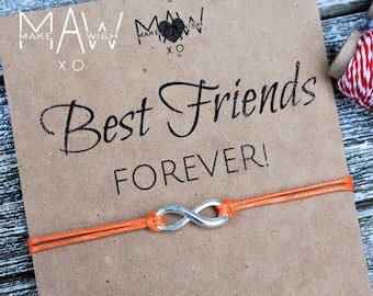 Best Friend Gift Gift for Her Best Friend Gifts Long Distance Relationship Bracelet Friendship Bracelet Infinity Bracelet For Her