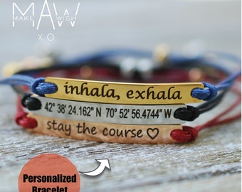 Personalized Bracelet Engraved Bracelets Friendship Bracelet Name Bracelet For Women Initial Bracelet Best Friend Gifts Coordinate Bracelet