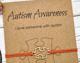 Autism Awareness Bracelet Autism Bracelet Friendship Bracelet Puzzle Bracelet Sterling Silver Puzzle Charm Wish Bracelet Personalized Gift