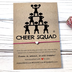 Cheer Squad • Cheer Team Gift • Cheerleader Gift • Cheer Camp Gift • Cheer Coach Gifts • Wish Bracelet • Summer Camp Gift • Girls Camp Party