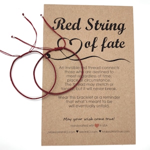 Red String Bracelet, Red String of Fate Bracelet, Couple Red String Bracelets, Good Luck Bracelet, Protection Bracelet, kabbalah red string