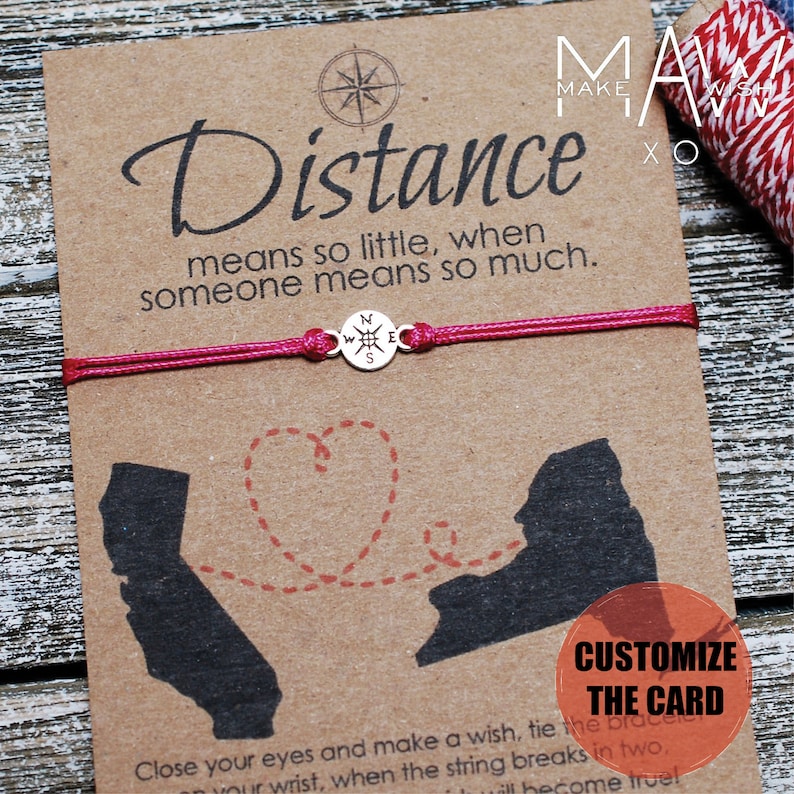 Best Friend Gifts for Her Long Distance Relationship Bracelet Etsy