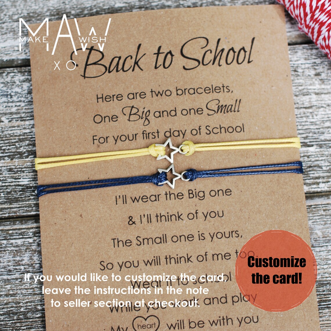 Back to School Bracelet First Day of School Bracelet Etsy