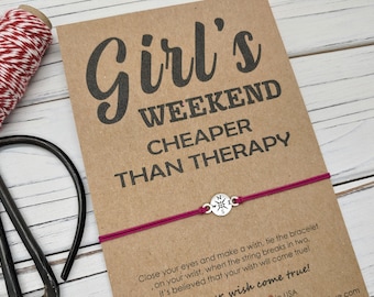 Girls Weekend Bracelet Girls Trip Gift Girls Trip Bracelet Wish Bracelet Girls Weekend Gift Getaway Weekend Girls Cheaper Than Therapy