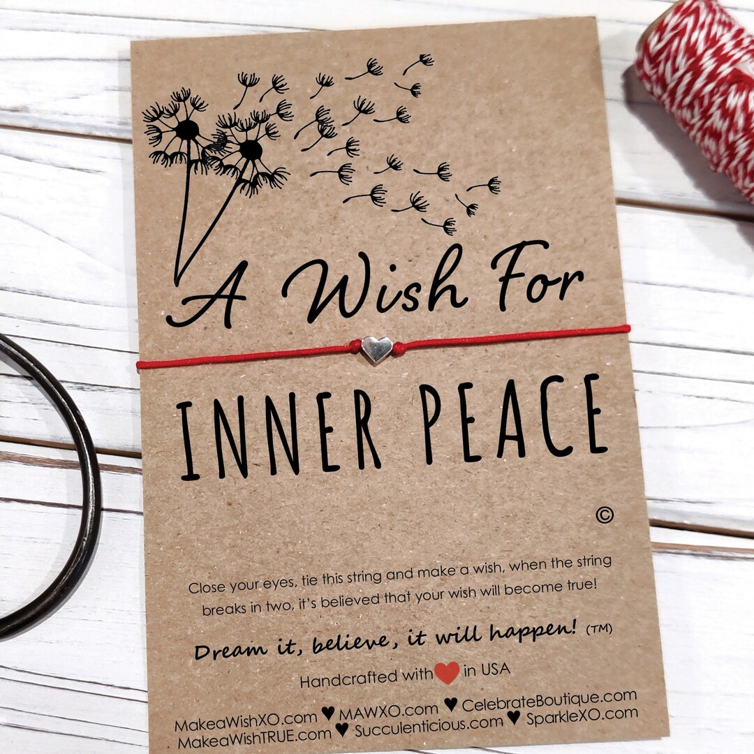 Inner Peace Bracelet • A Wish for Inner Peace • Affirmation Bracelet ...