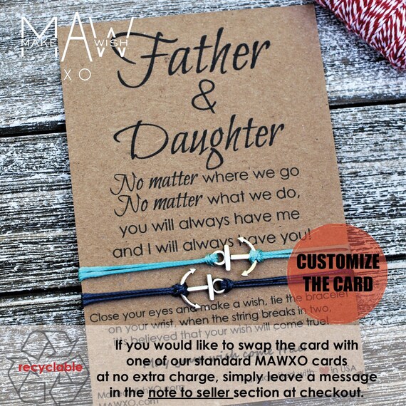 Father Daughter Bracelet Fathers Day Gift Dad Bracelet Dad Etsy