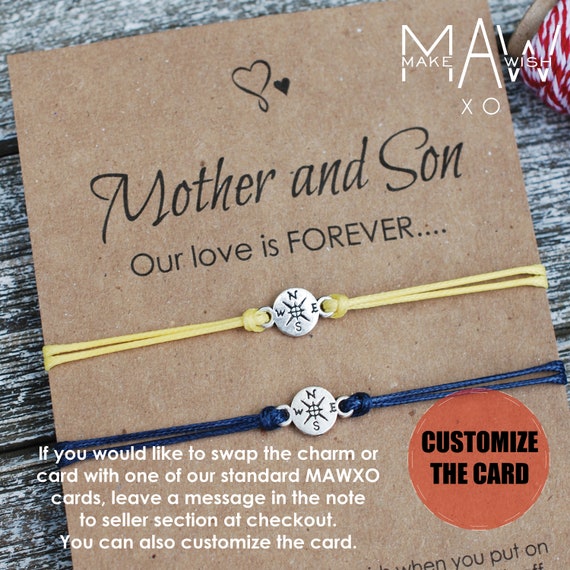 Mother Son Bracelets Matching Bracelets Friendship Bracelet Etsy