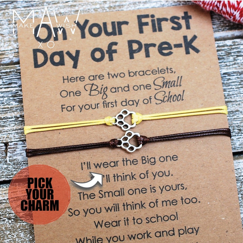 First Day of Prek Bracelet Back to School Bracelet First Etsy