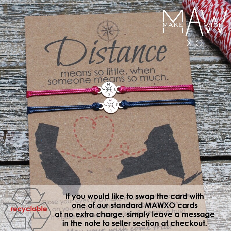 Best Friend Gifts for Her Long Distance Relationship Bracelet Etsy