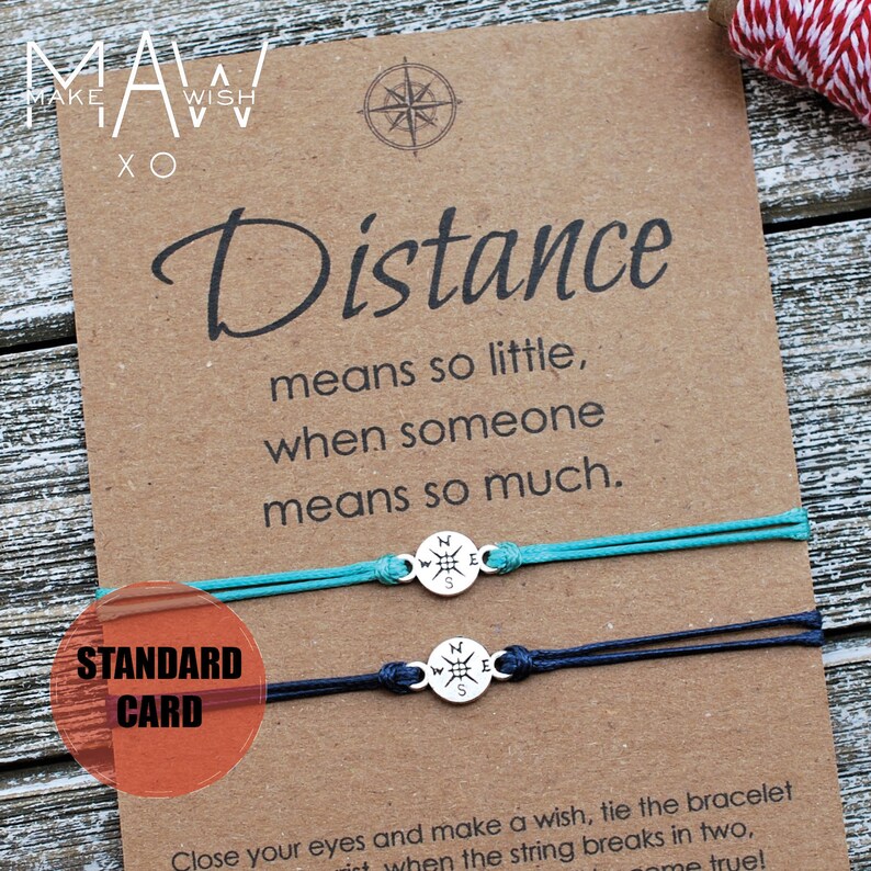 Best Friend Gifts for Her Long Distance Relationship Bracelet Etsy