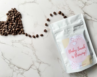 Baby is Brewing - Personalized Coffee Bags - Fresh Roasted Coffee for a Unique Baby Shower Gift