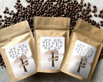 Personalized Coffee Bags - Fresh Roasted Coffee and Custom Label for memorable Celebration/Wedding Favors - Perfect Blend for coffee lovers