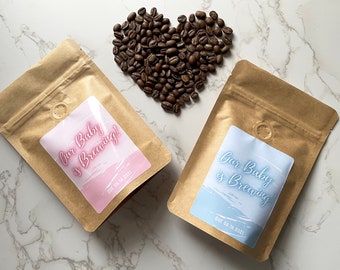 Baby is Brewing - Personalized Coffee Bags - Fresh Roasted Coffee for a Unique Baby Shower Gift