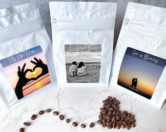 Sampler - Personalized Coffee (three 8oz bags) - It's a Perfect Coffee Gift for Coffee Lovers! -Costa Rica, Colombia, Tanzania