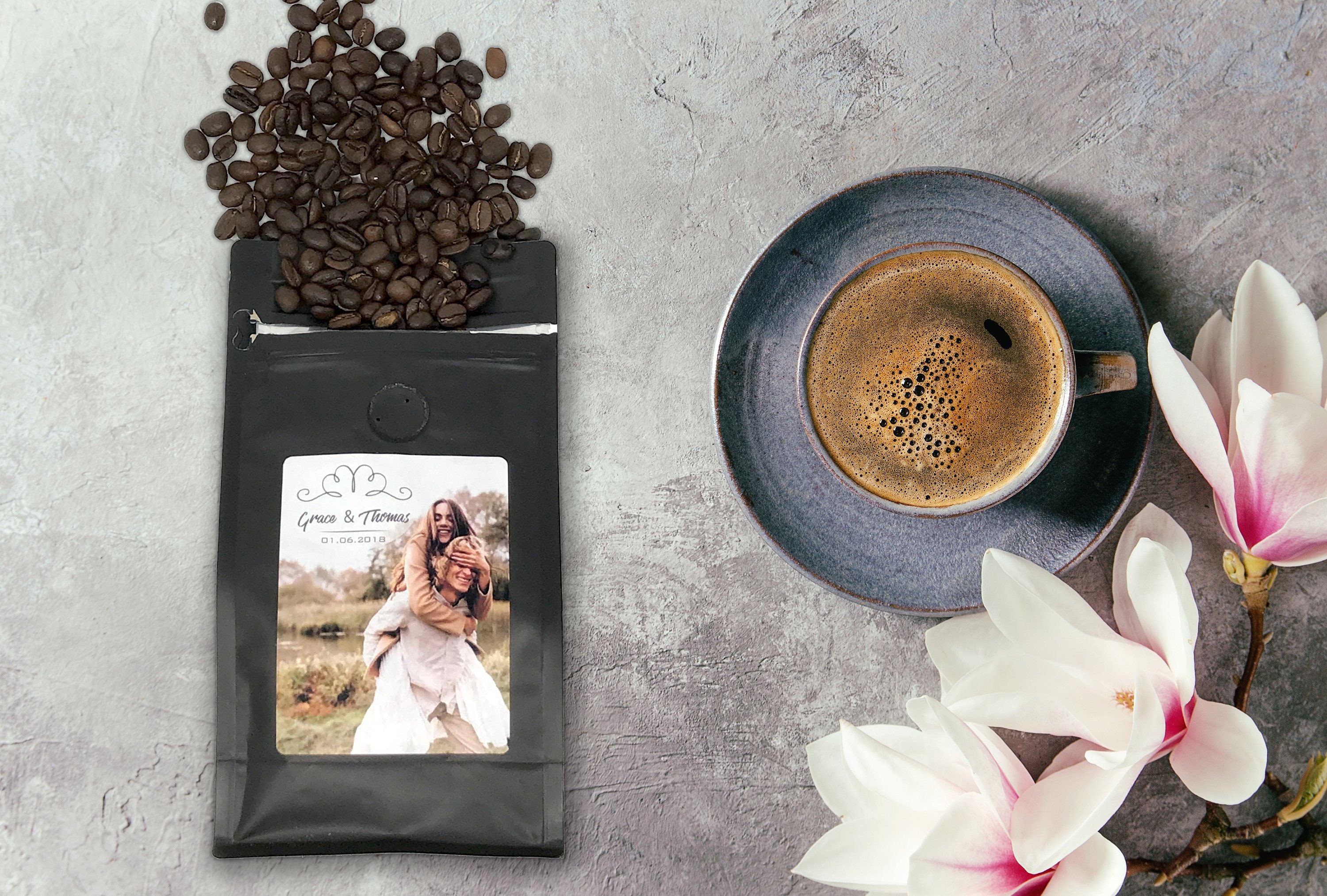 Coffee Favors 8oz Pack of 3 Coffee Bags and Custom Labels Etsy