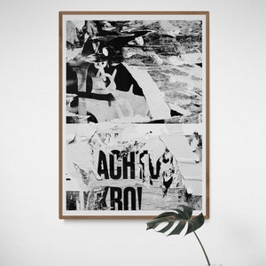 Urban Art Posterdruck für Zuhause oder Büro. Schwarzweiß Art. Minimalistischer Kunstdruck. Berliner Kunst.