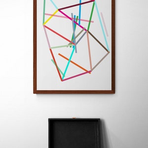 Abstract Wall Art, Minimal geometric art print. Fine art print. Playful wall decor image 4