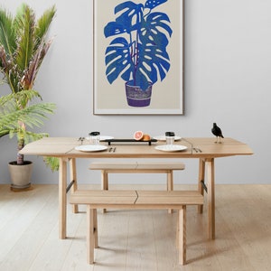 Kunstdruck der Monstera-Pflanze. Botanische Kunst Mid Century Modern, Bürokunst minimalistische Wandkunst Bild 5