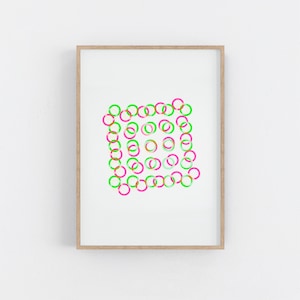 Abstract Screen Print. Serigraph Print. Mid Century Home Decor. Unique wall art. Moiré Print