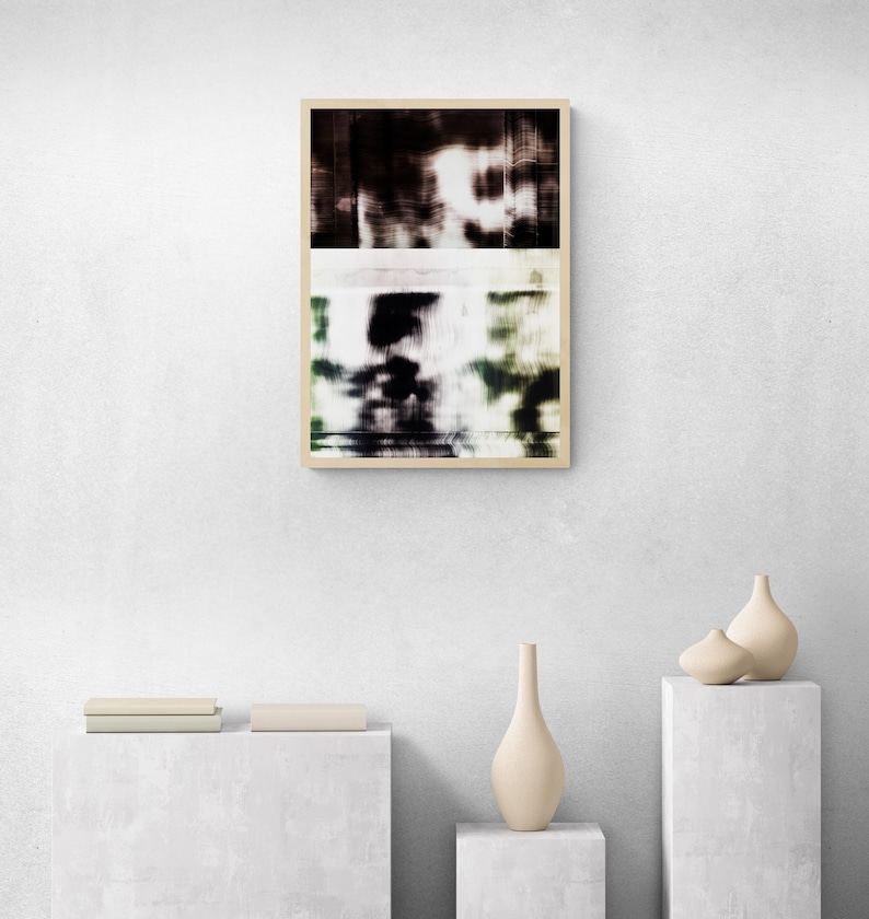 Large Abstract Poster. Wall art for living room or home office. Neutral toned artwork. 50 x 70 cm image 2