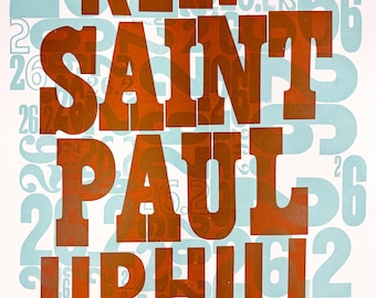 Keep St. Paul Uphill / poster art / marathon poster / Twin Cities running