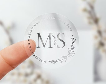 Personalized stickers for wedding favors, decoration, envelopes, etc.