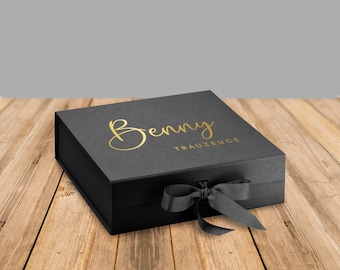 Geschenkbox für Trauzeugen, Groomsmen Gift Box, Best Man, "BENNY", Trauzeugengeschenk, Geschenk personalisiert, Zigarrenbox, Groomsman