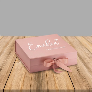 Geschenkbox für Brautjungfern und Trauzeugin "Emilia", Bridesmaid Gift Box, Maid of Honor, Trauzeugengeschenk, Geschenk personalisiert