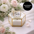 Personalized wedding ring box