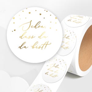 Trouwstickers, ontwerp "Just Married"