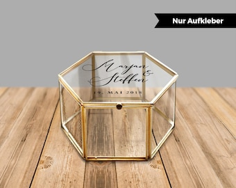 Aufkleber für Ringbox zur Hochzeit "Ava", personalisiert