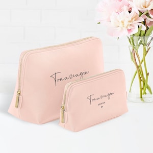 Sac de beauté pour mariée, demoiselles d’honneur, demoiselle d’honneur, demoiselle d’honneur, cadeau personnalisé, simili cuir, rose clair