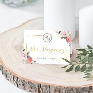 Tarjetas de lugar personalizadas / tarjetas de presentación "Vintage Rose"