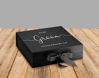 Geschenkbox für den Bräutigam am Tag der Hochzeit, Wedding Gift, Bräutigamgeschenk, Geschenk, Morgengabe