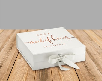 Bridesmaid Gift Box, Bridesmaid Gift Box, Maid of Honor, Wedding Gift, Groomsman Gift, Personalized Gift