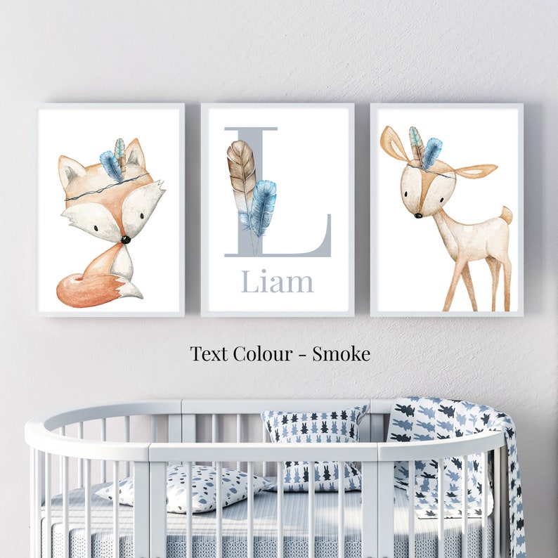 Customised Baby Name Wall Prints Boys Room Nursery Decor Etsy Australia