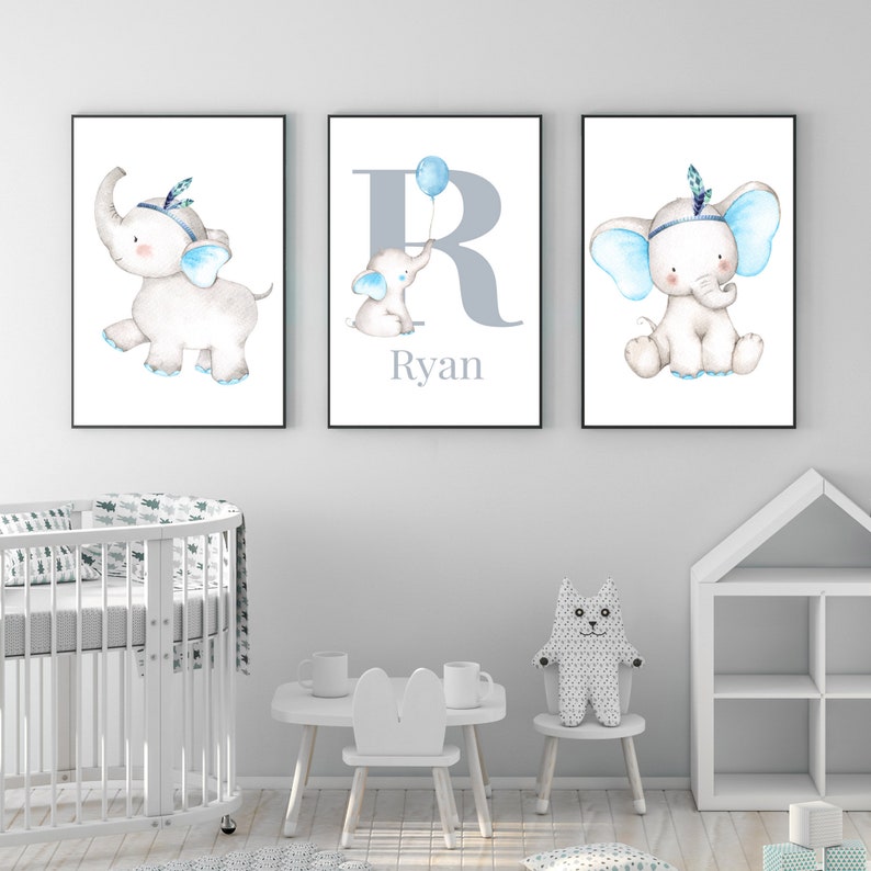 Printable Nursery Wall Art Baby Name Art Print Boys Room Etsy